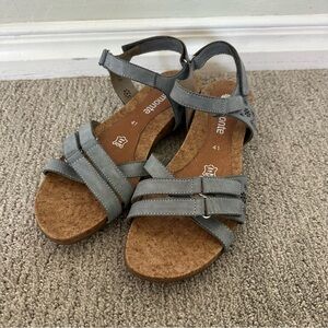 Remonte Women Shoes Leather‎ Slingback Strappy Casual Somfort Sandals 9.5